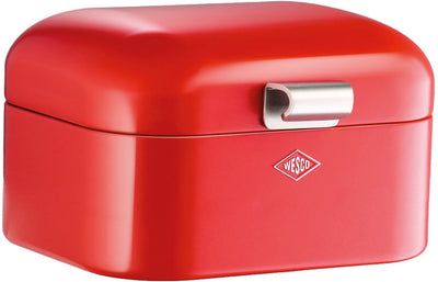 Wesco Mini Grandy Brotkasten | 2 Liter - Größe S | Metall - rot | Brotkasten