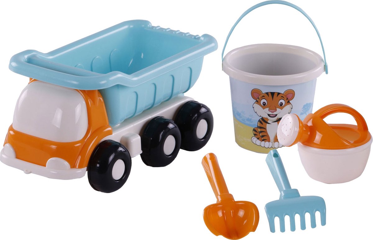 Cavallino Toys Cavallino Beach KiepWagen mit Eimer Set Blue, 5dlg.