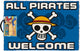 Pyramid International einteilig – alle Piraten willkommen Fußmatte 40 x 60 cm