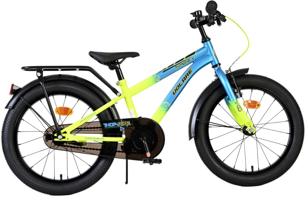 Volare Thombike Kinderfahrrad – Jungen – 18 Zoll – Blau Gelb