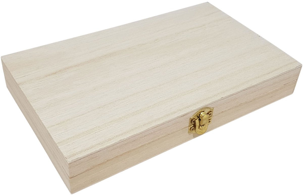 Rechteckbox mit Lid Paulownia Holz