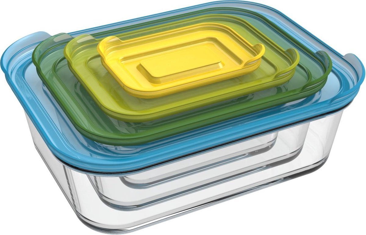 Joseph Joseph Nest Ofengeschirr - inkl. Deckel - Glas - 4 Stück
