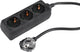 Q-Link-Buchse - 3-fach - geerdet - 3 x 1,5 mmâ² - 3 m - Schwarz
