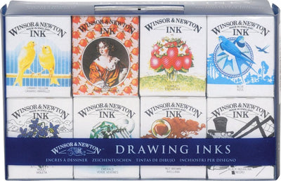 Winsor Newton 1090093 Zeichentintenset – Henry Ink Collection – 8 × 14 ml Zeichenfarben