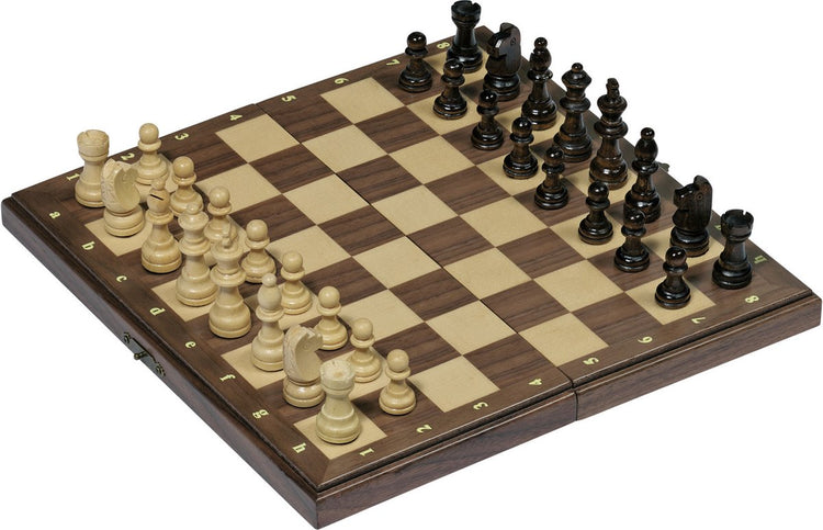 Goki Schachbrett – magnetisches Schachspiel – Schachspiel aus Holz – faltbar – ab 12 Jahren