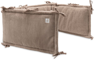 Jollein Babybett-Nestchen – 180 x 30 cm – Baumwolle – wolkige Rippe – Milchkaffee