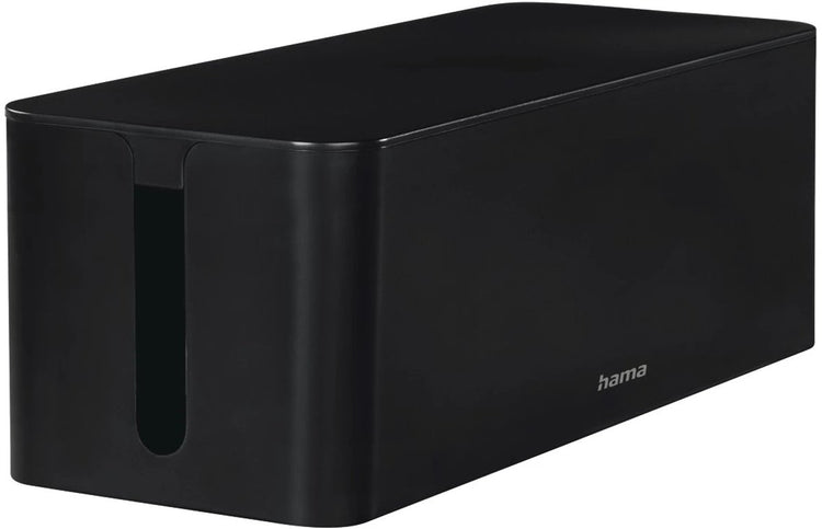 Hama 00221012 Kabelbox Kunststoff Schwarz (L x B x H) 15,6 x 4 x 13,5 cm 1 Stück