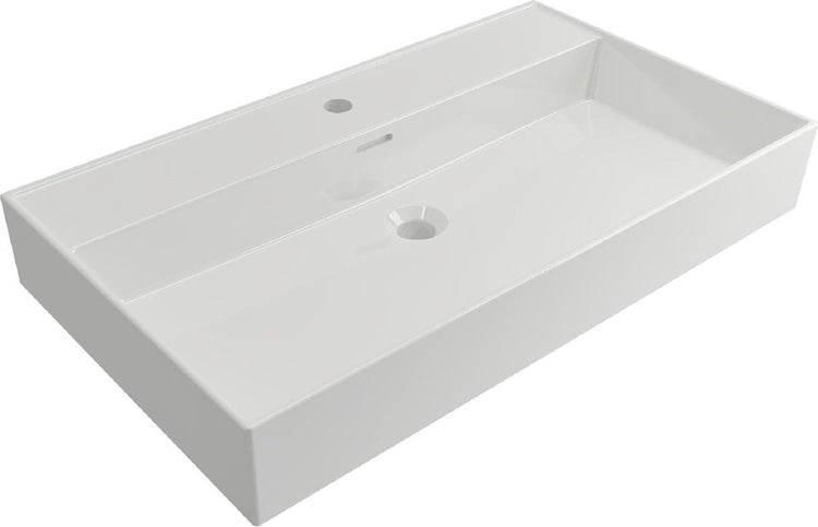 Plieger Kansas Waschbecken – 80 cm x 45 cm – mit Hahnloch – weiß