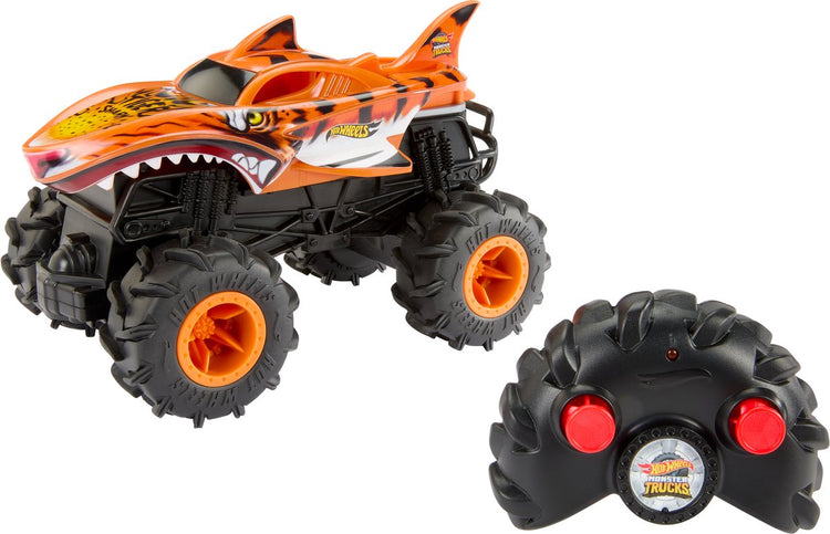 Hot Wheels Monster Trucks HW Tiger Shark RC-Fahrzeug im Maßstab 1:24