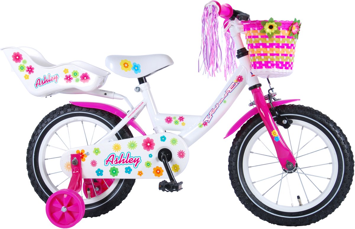 Volare Ashley Children's Bicycle - Mädchen - 14 Zoll - Weiß - 95% versammelte sich