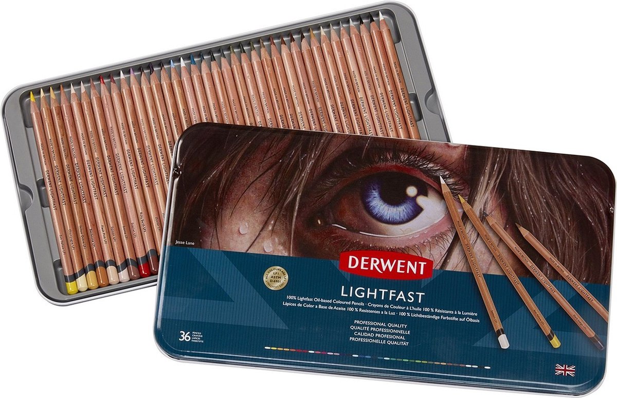 Derwent lichtbeständige Dose 36 Farben