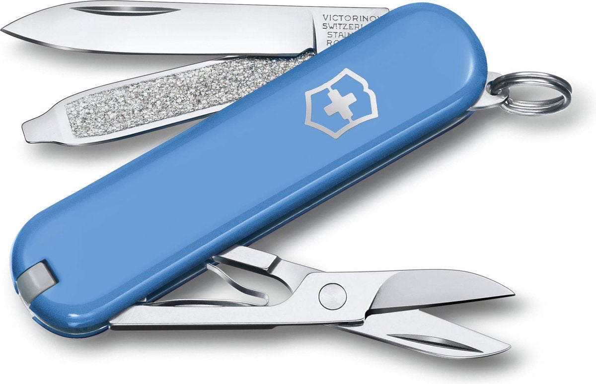 Victorinox klassisches SD-Taschenmesser – Sommerregen – 7 Funktionen – Edelstahl