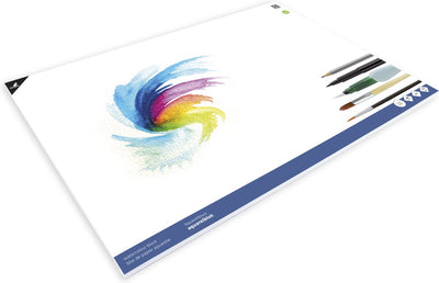 Kangaro Kangaro K-5303 Block Aquarellpapier A3 300 g 16 Blatt, cremeweiß 3 Seiten geklebt