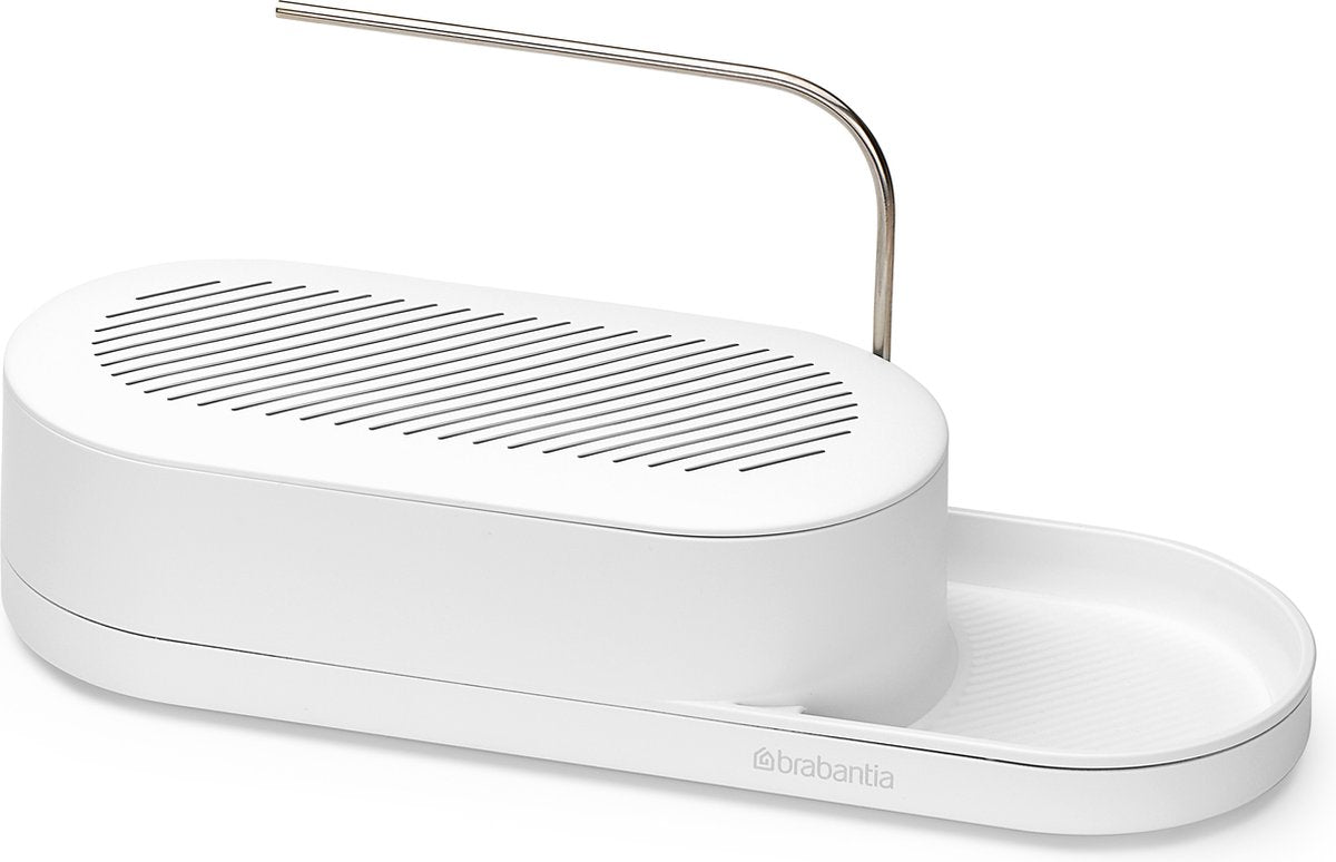 Brabantia Sinkstyle Spülbecken-Organizer – mit Geschirrtuchhalter – Mineral Fresh White