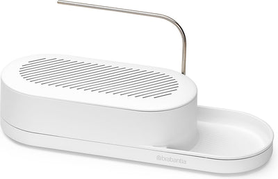 Brabantia Sinkstyle Spülbecken-Organizer – mit Geschirrtuchhalter – Mineral Fresh White