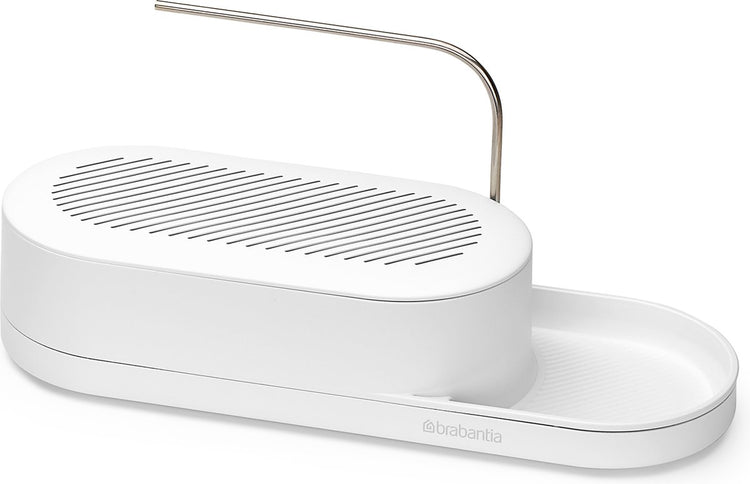Brabantia Sinkstyle Spülbecken-Organizer – mit Geschirrtuchhalter – Mineral Fresh White