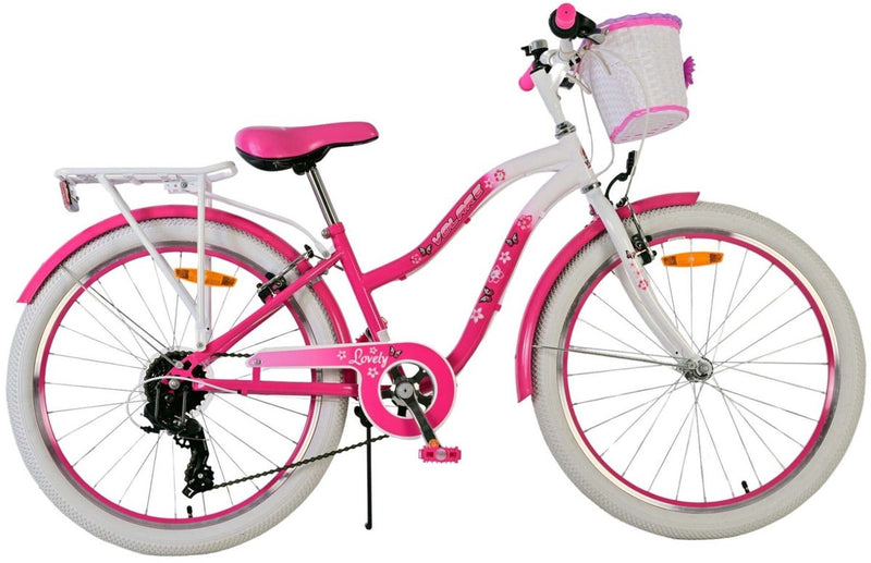 Volare Lovely Children's Bike Girls 24 Zoll Pink 7 Zahnräder