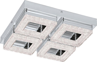 Eglo fradelo – Wand-Deckenleuchte – 28 cm – 4 Lichter – Chrom, klar