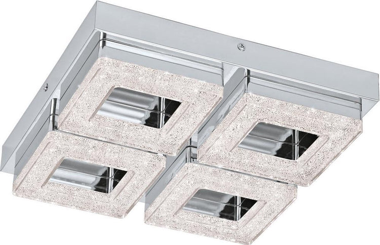 Eglo fradelo – Wand-Deckenleuchte – 28 cm – 4 Lichter – Chrom, klar