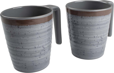 Bo-camp - Becher - Halo - L - Melamin - 4 Stück - Grau