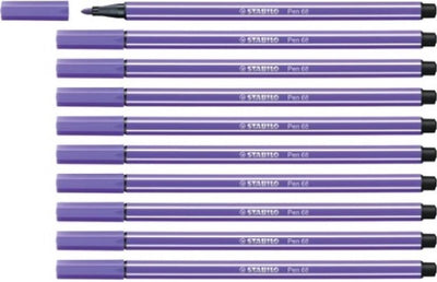 Stabilo Pen 68 – Premium-Filzstift – Lila – Box mit 10 Stück