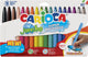 Carioca Jumbo-Marker – 18 Farben – Maxispitze 6 mm – waschbar – Malmarker für Kinder