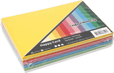 Colortime Frühlingskarton, A6, Blatt 105x148 mm, 180 gr, verschiedene Farben, 300 verschiedene Blätter 1 Karton