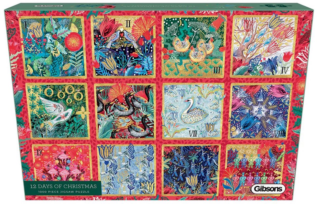 Gibsons – 12 Tage Weihnachten (von Emma Frances Grant) – 1000 Teile 49 x 68 cm (B x H) – Puzzle für Erwachsene