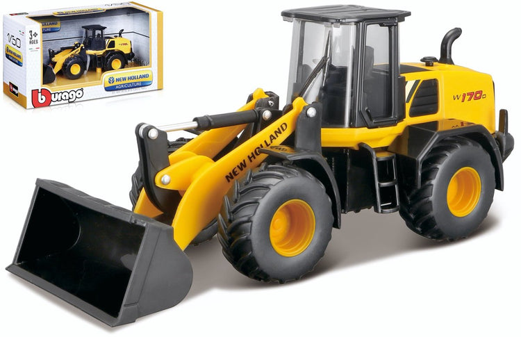 Bburago New Holland W170D – Modellauto – Maßstab 1:50 – Gelb Schwarz