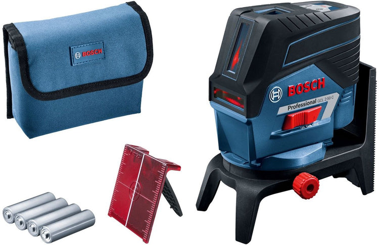 Bosch Linienlaser GCL 2-50 C (RM2 + Koffer + 4 AA-Batterien + Zieltafel)