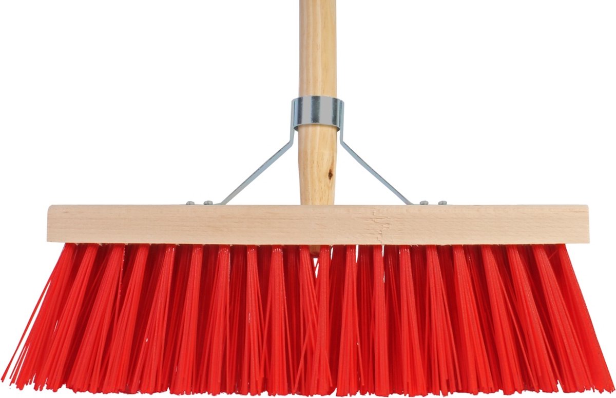 Sprachwerkzeuge - Besen - 35 cm - Kunststoffborsten - Stiel 140 cm