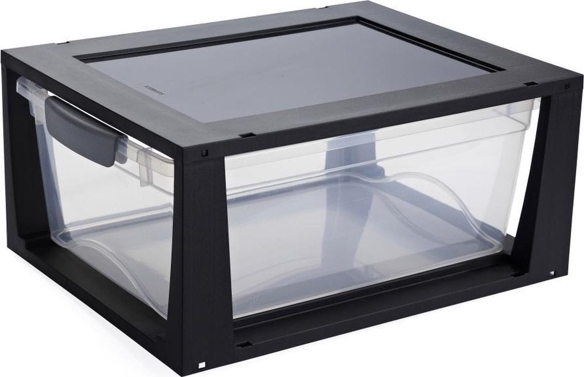 Sunware - Omega Kommode 11l transparent schwarz - 37,5 x 29,5 x 17,5 cm