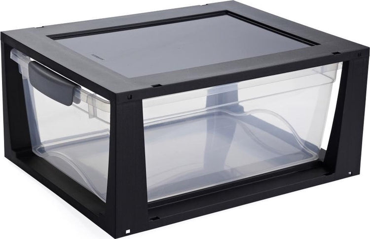 Sunware - Omega Kommode 11l transparent schwarz - 37,5 x 29,5 x 17,5 cm