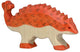 Holztiger Dinosaurier - Ankylosaurus - 13x2x7cm - Holzfigur - handgefertigt