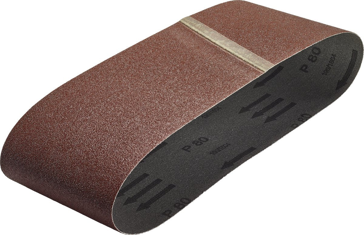 Wolfcraft - Schleifbänder für Bandschleifer - Körnung 120 - 6 Stück - 76 x 457 mm - Schleifpapierrollen - Schleifrollen - Schleifband - 3114000
