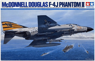 Tamiya Modellbausatz Militärfahrzeuge – 60306 McDonnell Douglas F-4J Phantom II Flugzeug aus Kunststoff – 1:32 – Modellbau