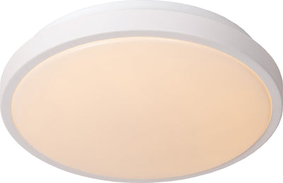 Lucide Dasher - Deckenleuchte (Deckenleuchte) Badezimmer - ø 29,3 cm - LED - 1x12 W 2700 K - IP44 - Bewegungs-Tag-Nacht-Sensor - Weiß