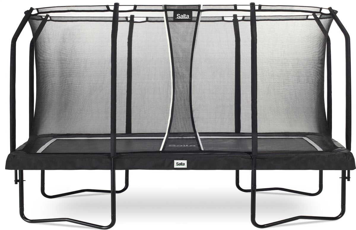 Salta Premium Black Edition – 396 x 244 cm – rechteckiges Trampolin mit Sicherheitsnetz – max. 150 kg - schwarz