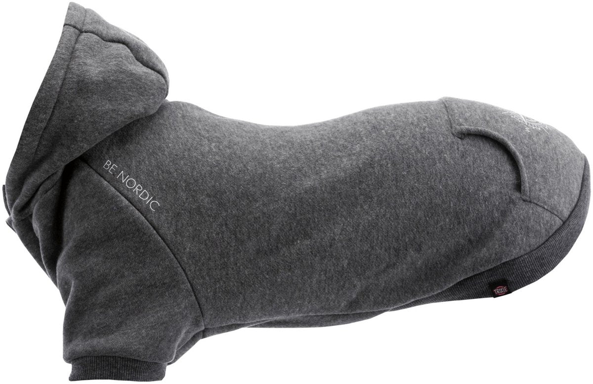 Trixie Be Nordic Hundepullover Kapuzenpullover Flensburg Grau 27 cm