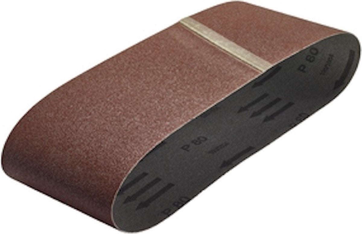 Wolfcraft - Schleifbänder Körnung 40 80 120 - 9 Stück - Bandschleifer Schleifpapier - Schleifband 100 x 560 mm - 1933100