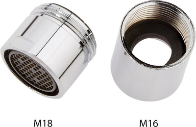 Tiger Splash Eco wassersparendes Strahlregler-Set für Waschtischarmatur – M16 und M18 – Chrom