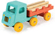 Mentari-Fahrzeuge – Holzwagen grün blau – 23,40 x 8,20 x 9,80 cm – Holz – 3 Jahre
