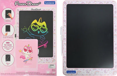 Lexibook 14'' mehrfarbiges Lern- und Zeichen-E-Ink-Tablet mit Vorlagen-Zubehör-Zeichenstift