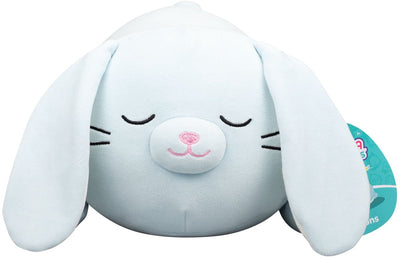 Jazwares Squishmallows – mittlerer Plüsch (Knöpfe – blauer Hase – Schlafamallows) – 25 cm Plüsch