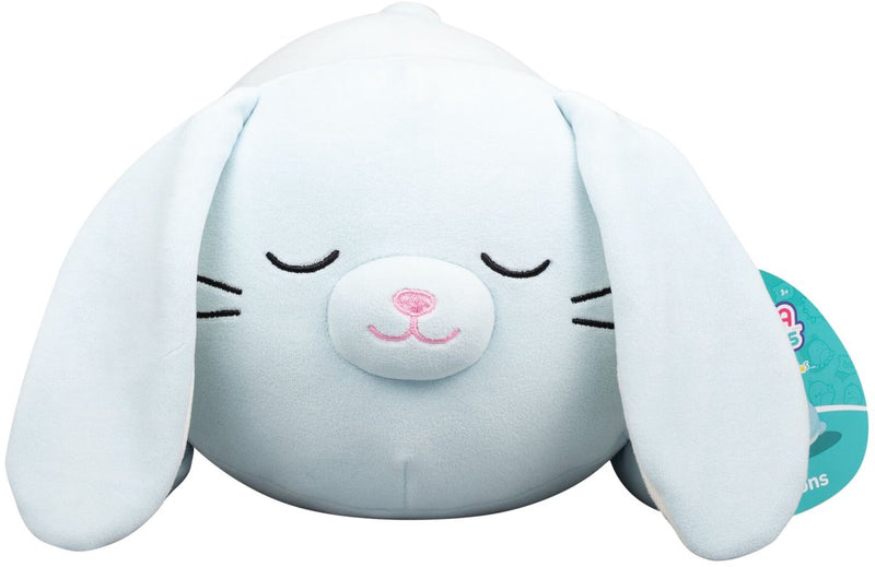 Jazwares Squishmallows – mittlerer Plüsch (Knöpfe – blauer Hase – Schlafamallows) – 25 cm Plüsch