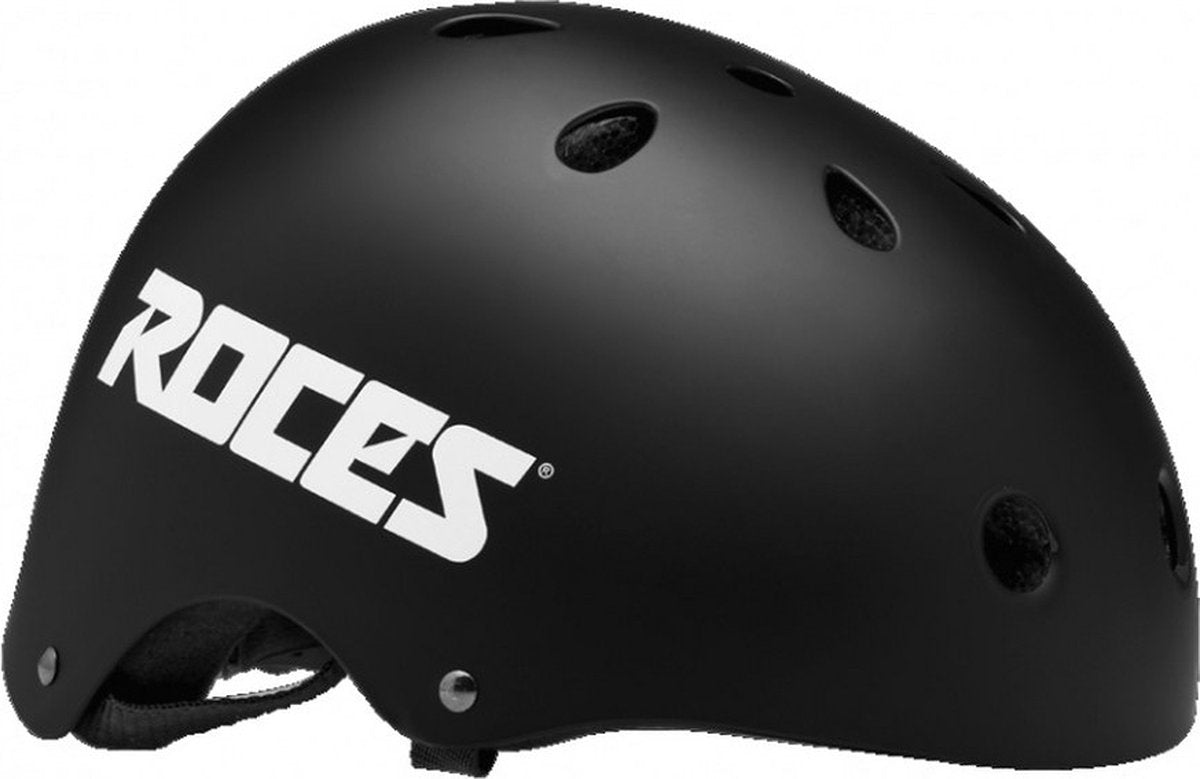 Roces – ce aggressiver Skate-Helm – starker Belüftungs-Aufprallschutz – schwarz – Größe 58–62 cm (L)