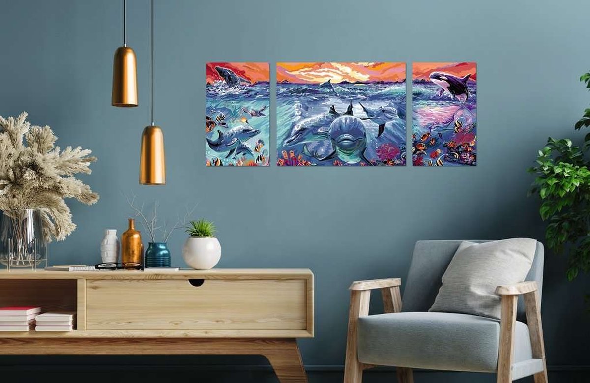Ravensburger Kreart Gemälde auf Dolphins Song bei Sunset