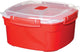 Sistema Mikrowellen-Mikrowellenbehälter – Mikrowellen-Dampfgarer – mit Deckel – rot – 3,2 l