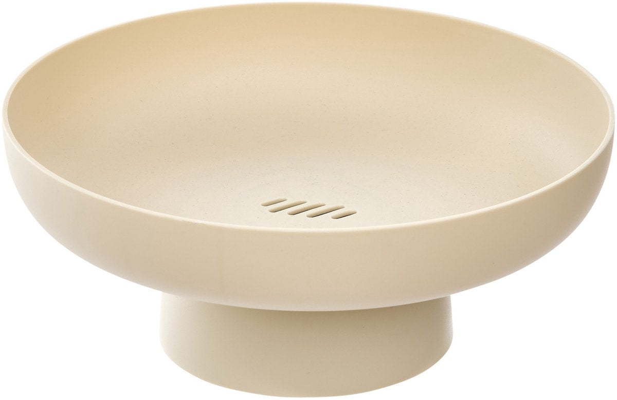 5Five Obstschale Nordic - auf Fuß - Beige - Kunststoff - T26 x H11 cm - Küchenschüssel