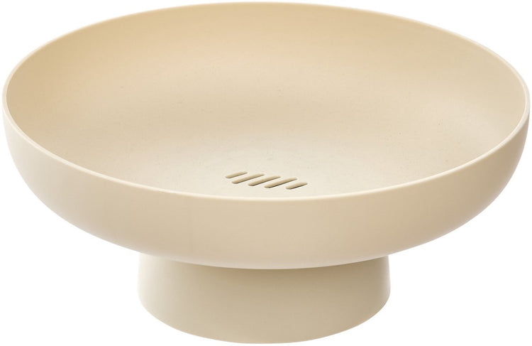 5Five Obstschale Nordic - auf Fuß - Beige - Kunststoff - T26 x H11 cm - Küchenschüssel